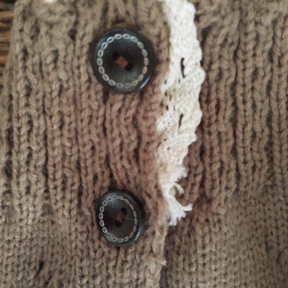 Knit Boot Cuffs with Lace - Picture 3 of 3